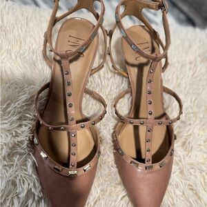 INC International Concepts Tan Studded Heels